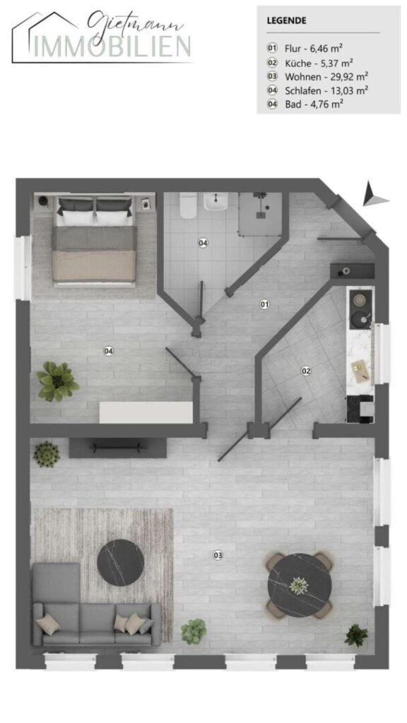 Grundriss Wohnung